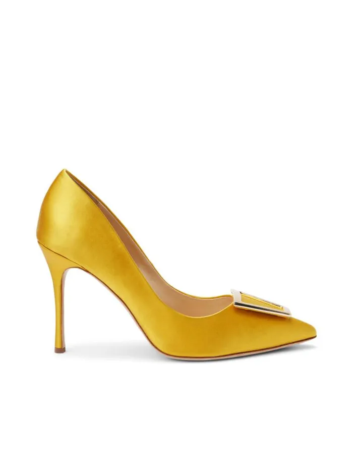 L039Agence Heels and Pumps Women Elea Pump Citrine Satin
