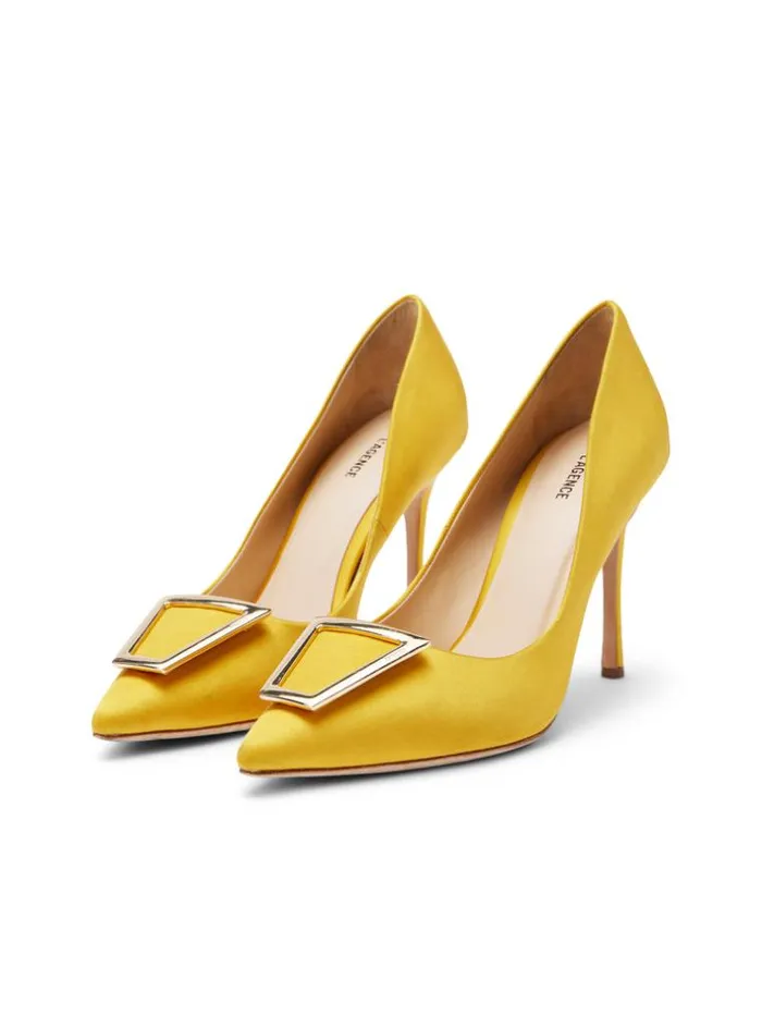 L039Agence Heels and Pumps Women Elea Pump Citrine Satin