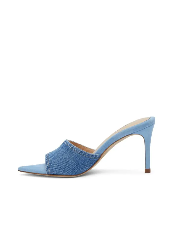L039Agence Mules Women Lolita Open Toe Mule Blue Denim