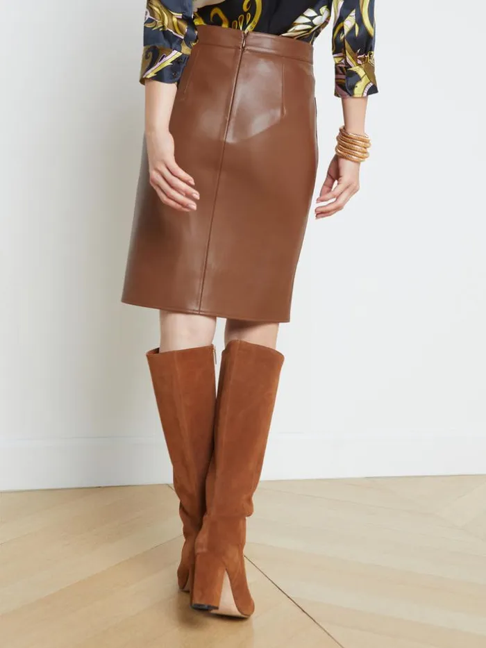 L039Agence Pants Shorts and Skirts Women Amira Pencil Skirt Smoky Quartz