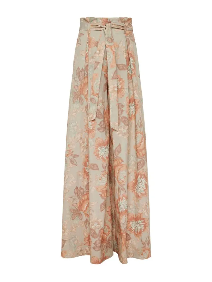 L039Agence Pants Shorts and Skirts Women Chantae Ultra WideLeg Pant Multi Soft Pastel Vintage Floral