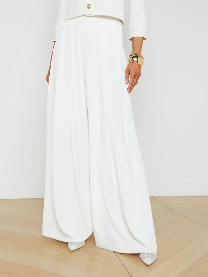 L039Agence Pants Shorts and Skirts Women Nova Pleated WideLeg Pant Ivory