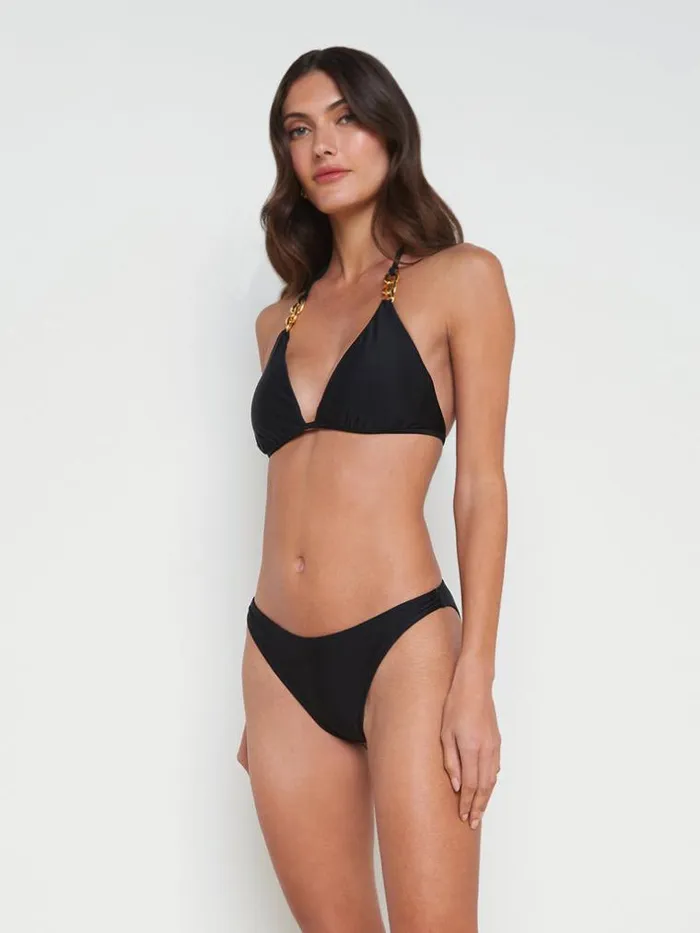 L039Agence Swimwear Women Jean Bikini Bottom Black