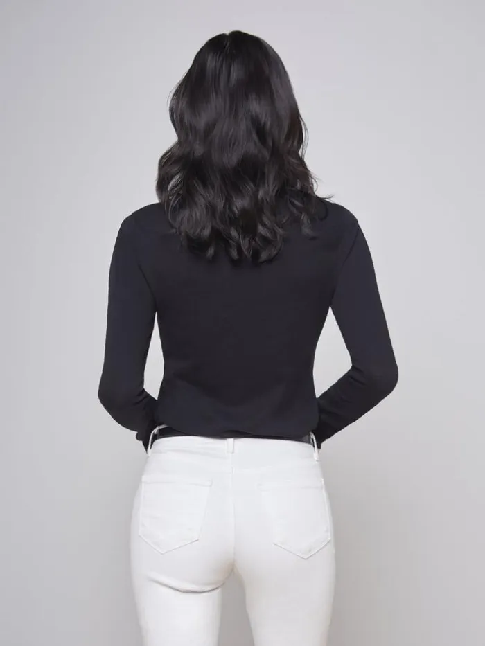 L039Agence Tees Women Tess Long Sleeve Tee Black