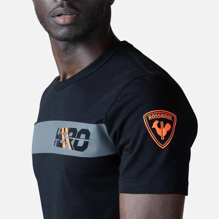 Men Men039s Hero Stripe Tee Black200 Rossignol Polos and Tees