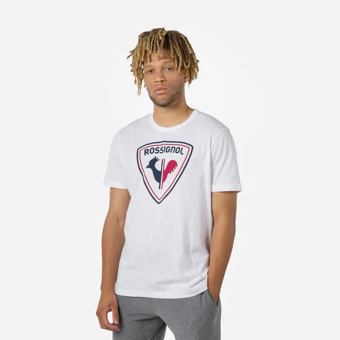 Men Men039s Logo Tee White100 Rossignol Polos and Tees