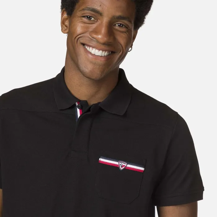 Men Men039s Pocket Logo Polo Shirt Black200 Rossignol Polos and Tees