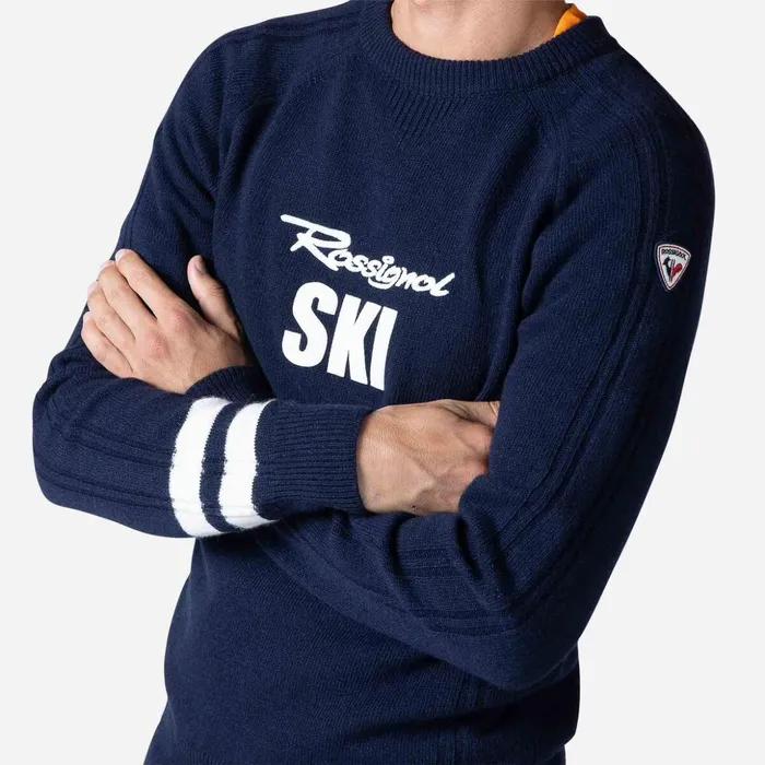 Men Men039s Signature Knit Sweater Darknavy715 Rossignol Sweatshirts and Pullovers