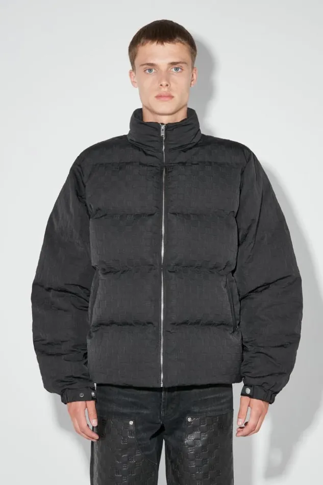 Men Outerwear MISBHV Monogram Embossed Puffer Black