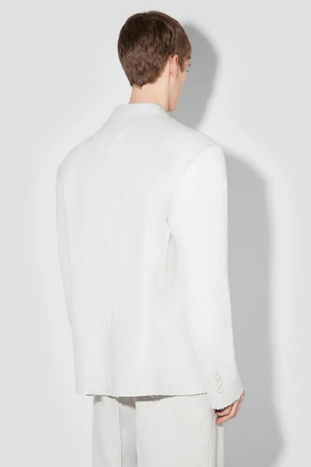 Men Outerwear MISBHV Washed Linen Oversized Blazer Off White