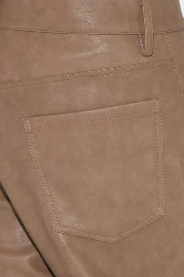 Men Trousers MISBHV Matte Vegan Leather Trousers Brown