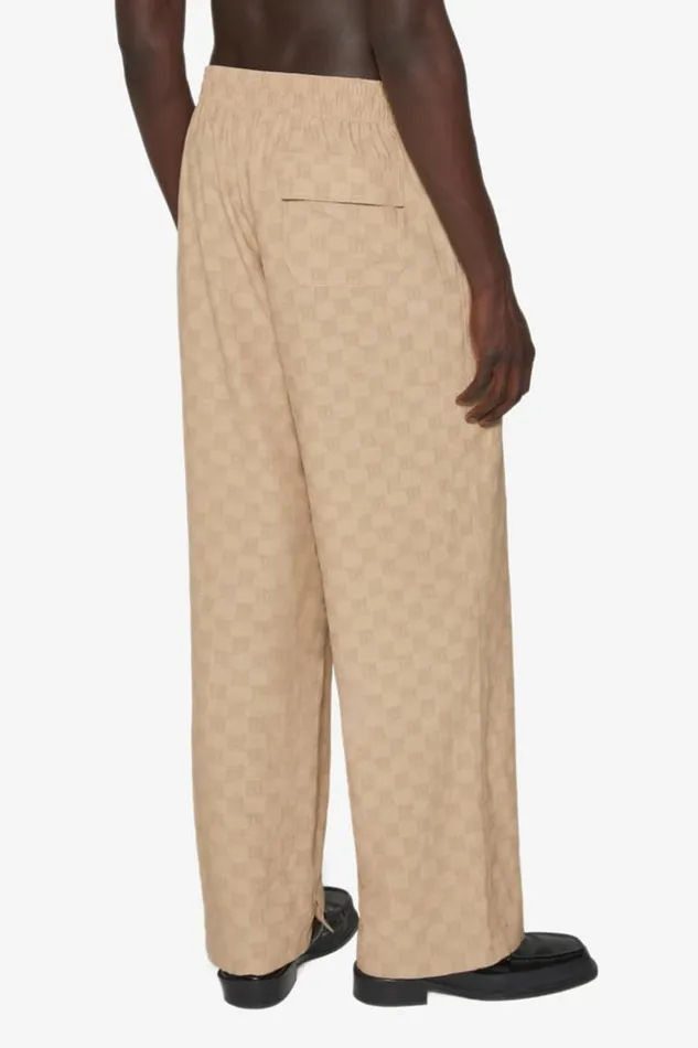 Men Trousers MISBHV Resort Monogram Viscose Wool Relaxed Trousers Beige
