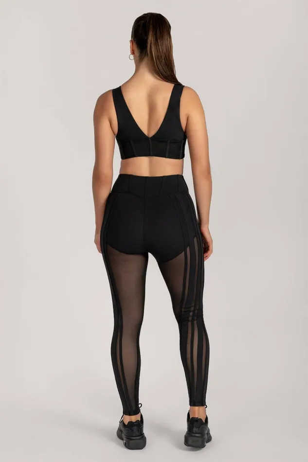 Meshki Activewear Women Dion Mesh Pannelled Leggings 8211 Black Black Meshki Activewear Women Dion Mesh Pannelled Leggings 8211 Black Black