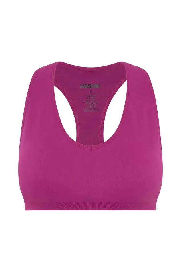 Meshki Activewear Women Quinn Halter Longline Top 8211 Violet Violet Meshki Activewear Women Quinn Halter Longline Top 8211 Violet Violet