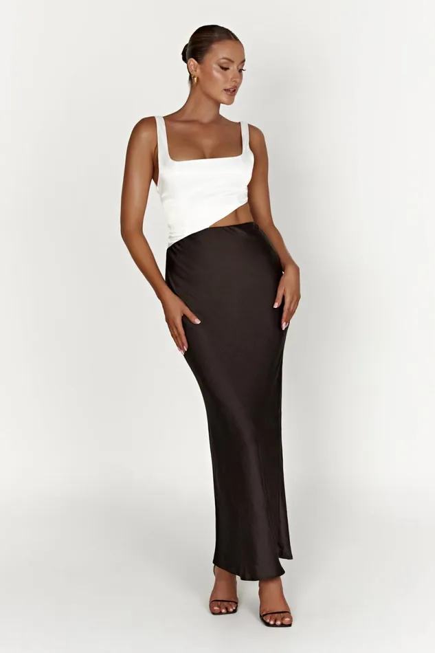 Meshki Bachelorette Women Gianna Two Tone Slashed Maxi Dress 8211 Black Black Meshki Bachelorette Women Gianna Two Tone Slashed Maxi Dress 8211 Black Black