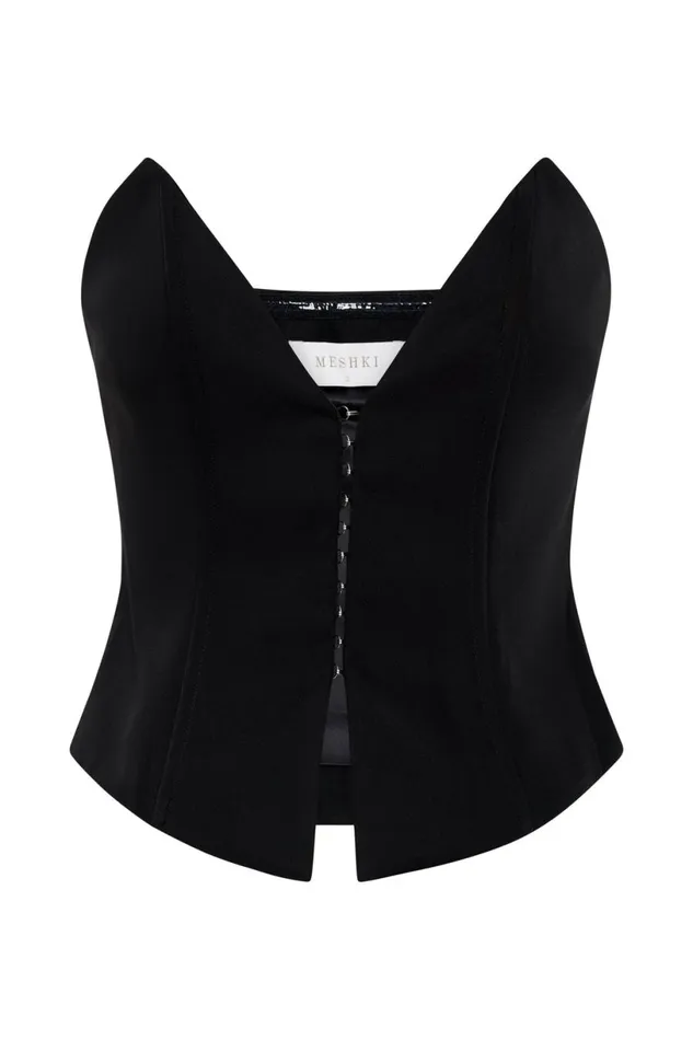 Meshki Corsets Women Janayia Pointed Corset Top 8211 Black Black