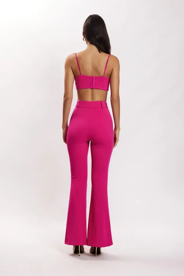 Meshki Crop Tops Women Fiorella Crepe Bustier Top 8211 Fuchsia Fuchsia Meshki Crop Tops Women Fiorella Crepe Bustier Top 8211 Fuchsia Fuchsia