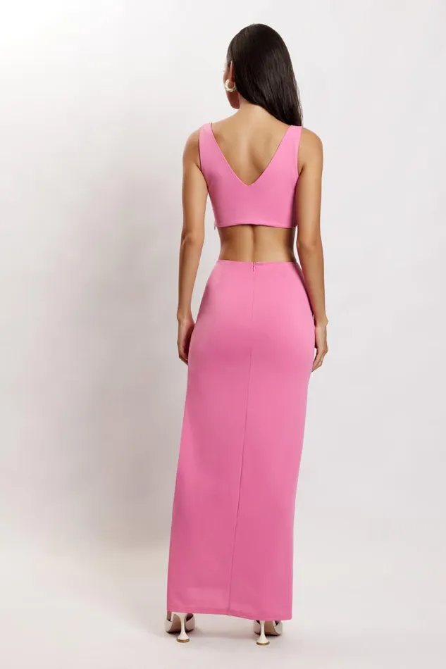Meshki Crop Tops Women Jacqui Triangle Hardware Crop Top 8211 Pink Pink Meshki Crop Tops Women Jacqui Triangle Hardware Crop Top 8211 Pink Pink