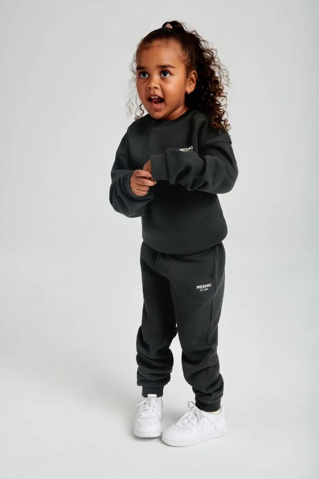 Meshki Kids Women Phoenix Kids Unisex Crewneck Jumper 8211 Dusk Black Duskblack