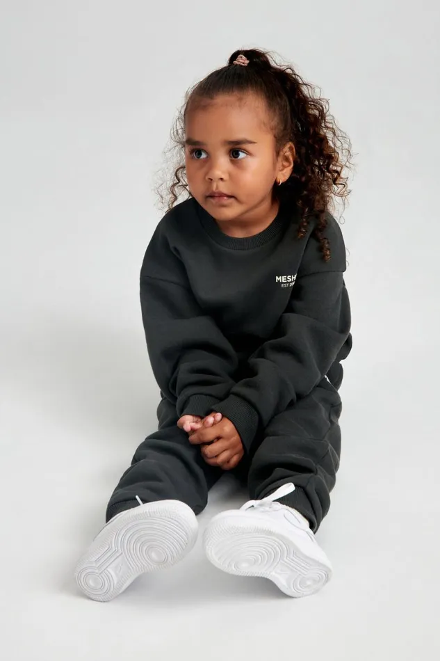 Meshki Kids Women Phoenix Kids Unisex Crewneck Jumper 8211 Dusk Black Duskblack