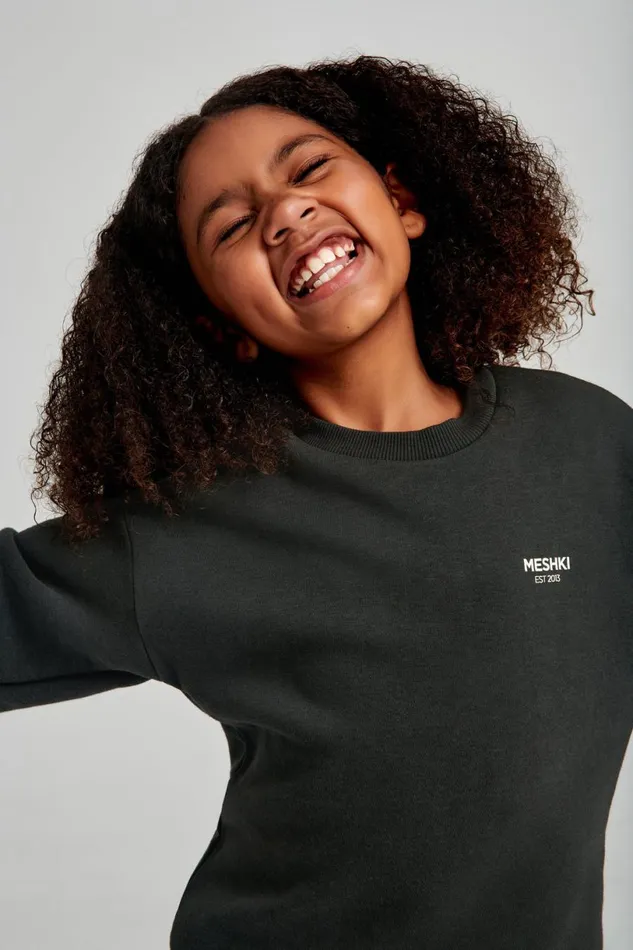 Meshki Kids Women Phoenix Kids Unisex Crewneck Jumper 8211 Dusk Black Duskblack