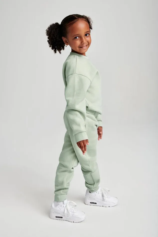 Meshki Kids Women Phoenix Kids Unisex Crewneck Jumper 8211 Light Sage Lightsage