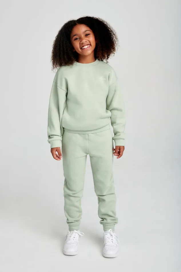 Meshki Kids Women Phoenix Kids Unisex Crewneck Jumper 8211 Light Sage Lightsage