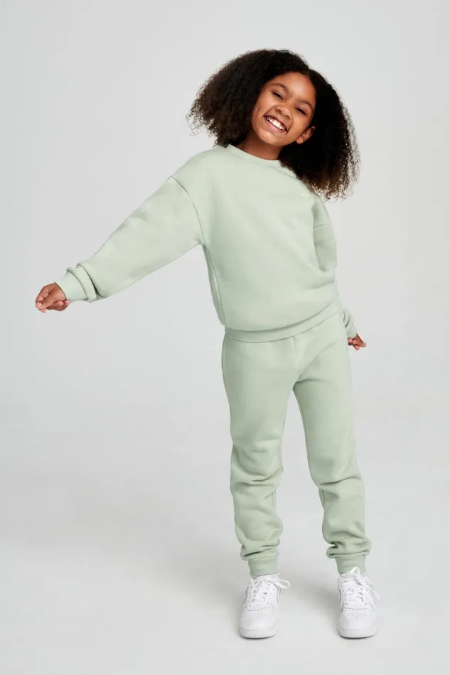 Meshki Kids Women Phoenix Kids Unisex Crewneck Jumper 8211 Light Sage Lightsage