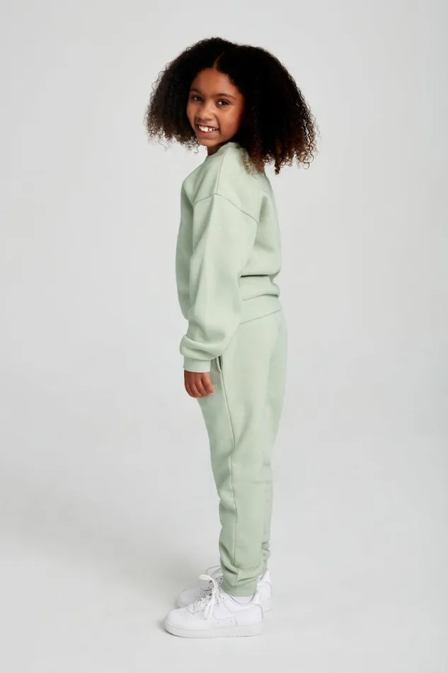 Meshki Kids Women Phoenix Kids Unisex Crewneck Jumper 8211 Light Sage Lightsage