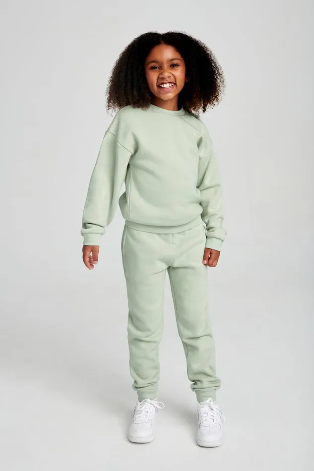 Meshki Kids Women Phoenix Kids Unisex Crewneck Jumper 8211 Light Sage Lightsage