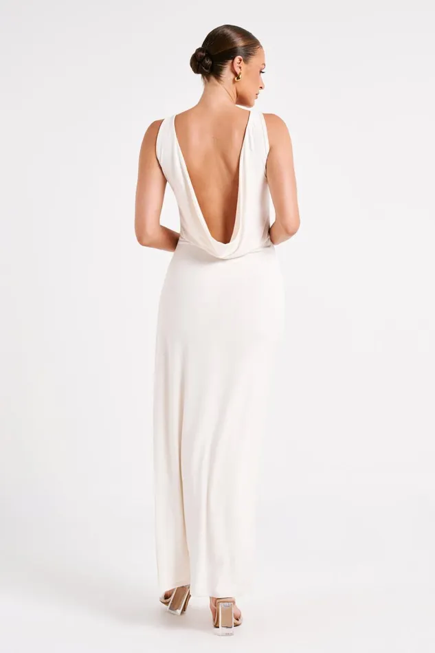 Meshki Maxi Dresses Women Alika Draped Front Maxi Dress 8211 Ivory Ivory Meshki Maxi Dresses Women Alika Draped Front Maxi Dress 8211 Ivory Ivory