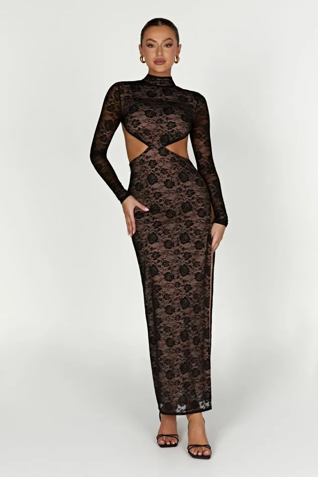 Meshki Maxi Dresses Women Callista Lace Maxi Dress 8211 Black Black