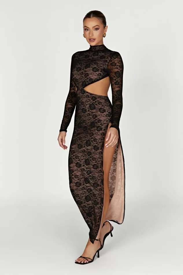 Meshki Maxi Dresses Women Callista Lace Maxi Dress 8211 Black Black