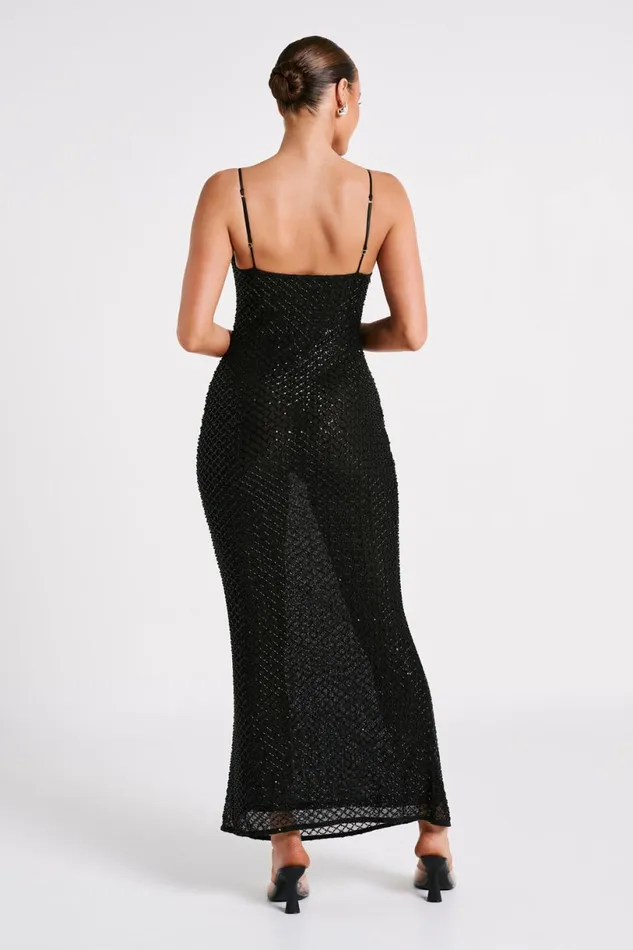 Meshki Maxi Dresses Women Chessie Sequin Maxi Dress 8211 Black Black