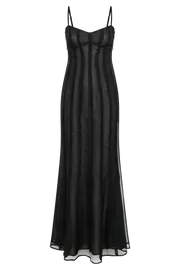 Meshki Maxi Dresses Women Jacinta Chiffon Maxi Dress 8211 Black Black