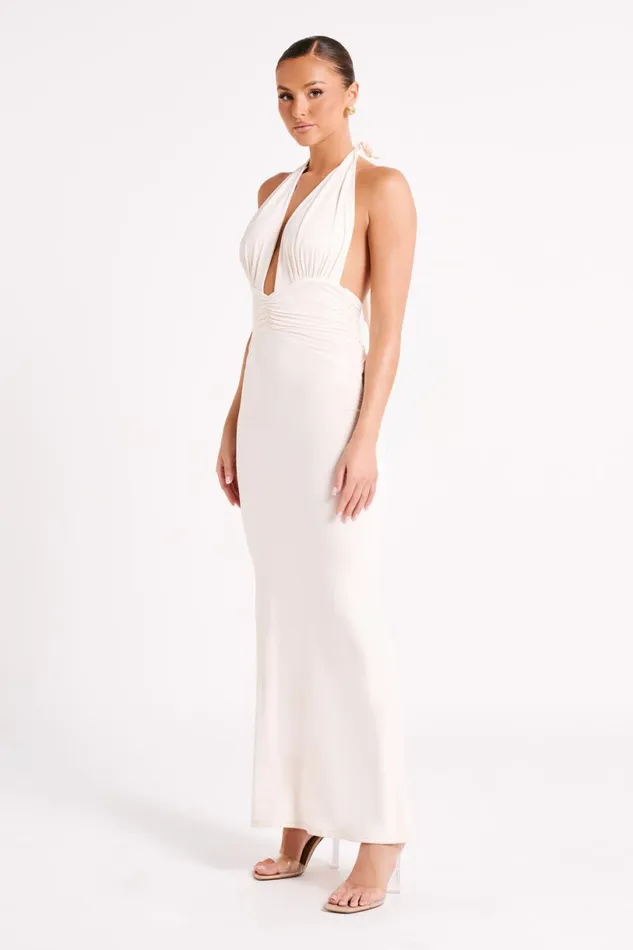 Meshki Maxi Dresses Women Jovanna Slinky Halter Maxi Dress 8211 Sand Sand