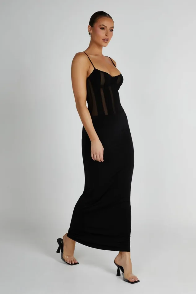 Meshki Maxi Dresses Women Priya Panelled Maxi Dress 8211 Black Black