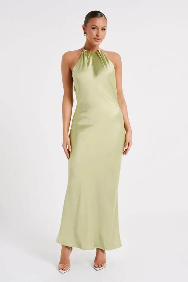 Meshki Maxi Dresses Women Sammy Satin Halter Maxi Dress 8211 Pistachio Pistachio Meshki Maxi Dresses Women Sammy Satin Halter Maxi Dress 8211 Pistachio Pistachio