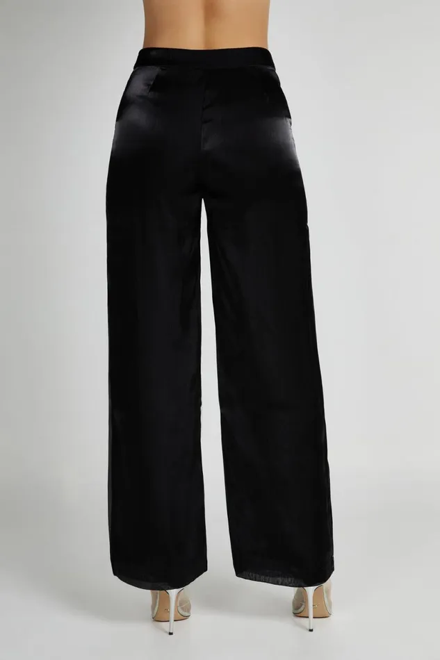 Meshki Pants Women Kinsley Sheer Pants 8211 Black Black