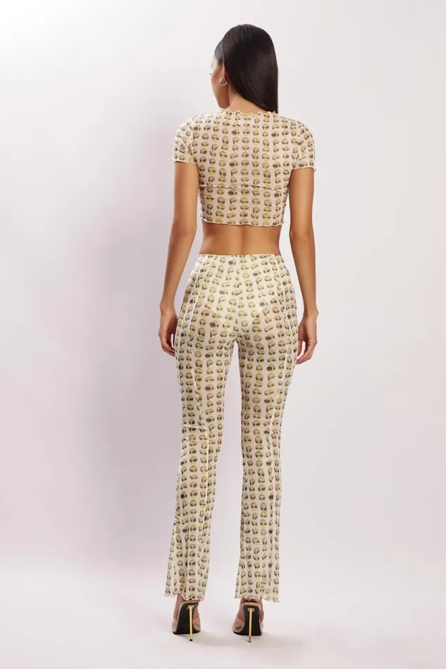 Meshki Pants Women Nora Mesh Straight Leg Pant 8211 Alien Print Alien Print Meshki Pants Women Nora Mesh Straight Leg Pant 8211 Alien Print Alien Print