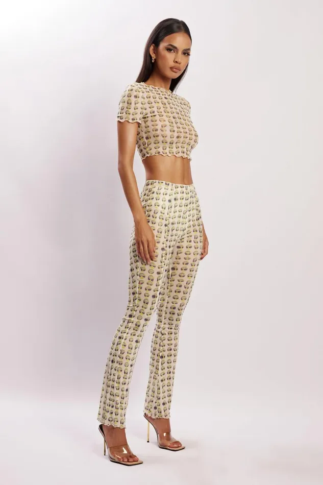 Meshki Pants Women Nora Mesh Straight Leg Pant 8211 Alien Print Alien Print Meshki Pants Women Nora Mesh Straight Leg Pant 8211 Alien Print Alien Print