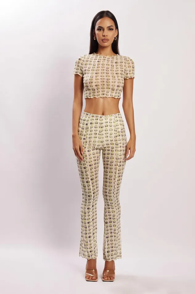 Meshki Pants Women Nora Mesh Straight Leg Pant 8211 Alien Print Alien Print Meshki Pants Women Nora Mesh Straight Leg Pant 8211 Alien Print Alien Print