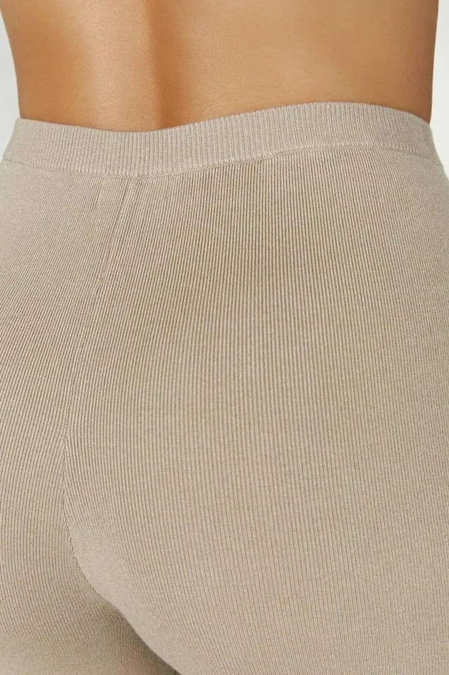Meshki Pants Women Rosetta Flare Knit Pants 8211 Taupe Taupe