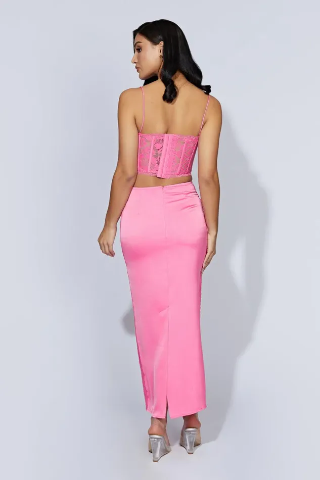 Meshki Skirts Women Bellamy Lace Maxi Skirt 8211 Bubblegum Pink Bubblegum Pink Meshki Skirts Women Bellamy Lace Maxi Skirt 8211 Bubblegum Pink Bubblegum Pink