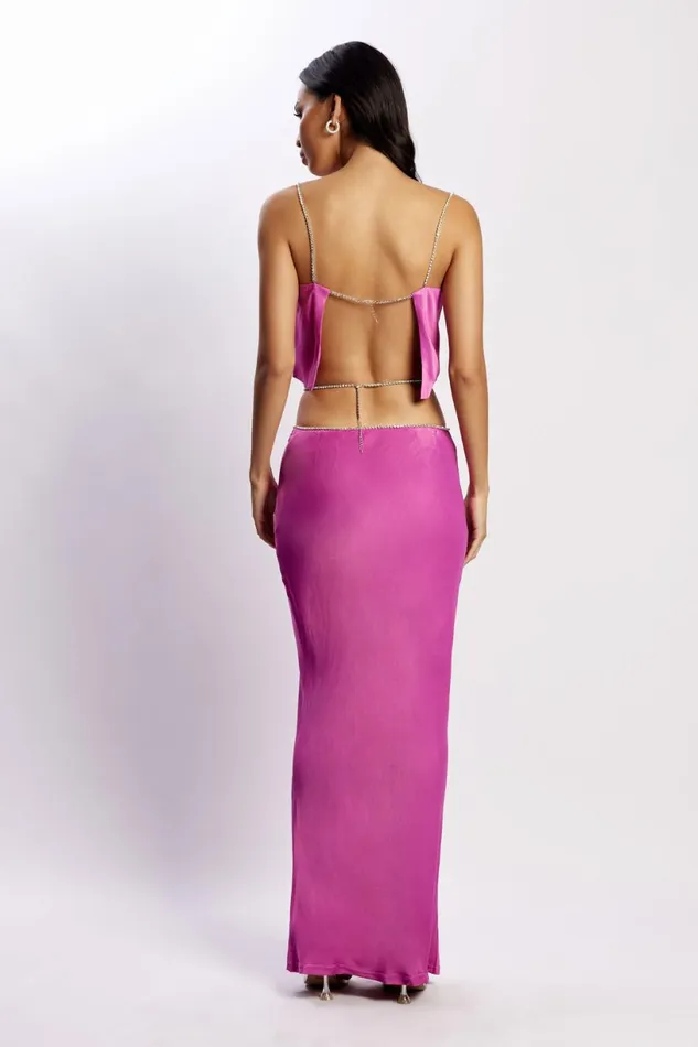 Meshki Skirts Women Dayana Diamante Maxi Skirt 8211 Purple Purple Meshki Skirts Women Dayana Diamante Maxi Skirt 8211 Purple Purple