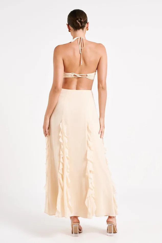 Meshki Skirts Women Ines Ruffle Maxi Skirt 8211 Sand Sand