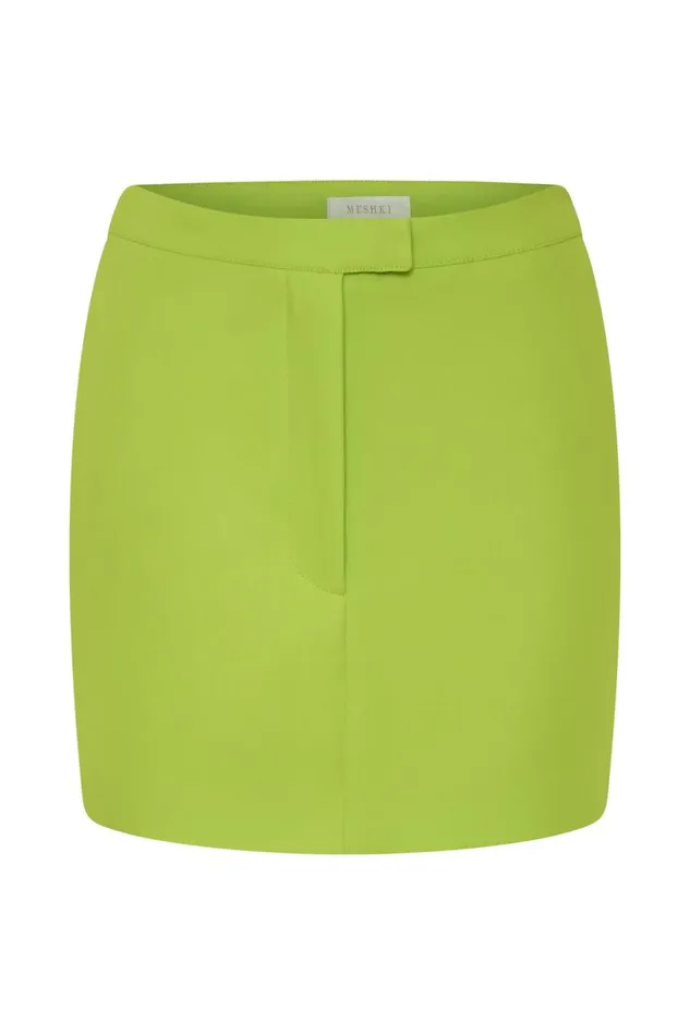 Meshki Skirts Women Josie Crepe Mini Skirt 8211 Lime Green Limegreen Meshki Skirts Women Josie Crepe Mini Skirt 8211 Lime Green Limegreen