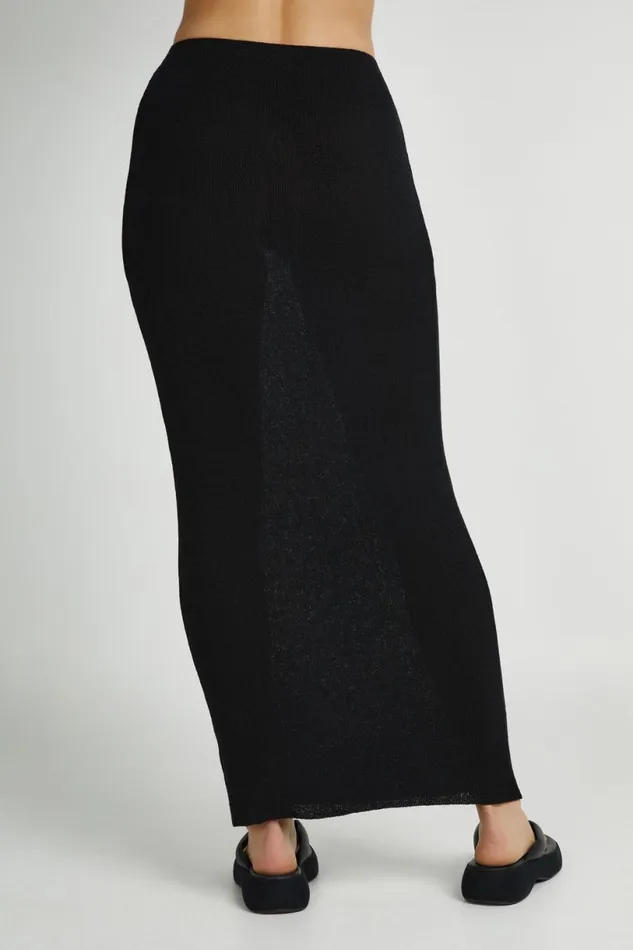 Meshki Skirts Women Maribelle Knit Maxi Skirt 8211 Black Black