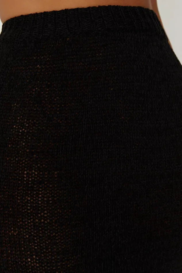 Meshki Skirts Women Mary Knit Maxi Skirt 8211 Black Black