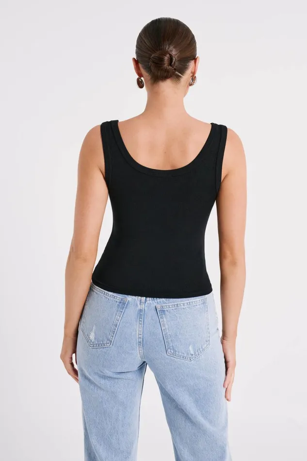 Meshki Sleeveless Tops Women Chandler Modal Tank Top 8211 Black Black